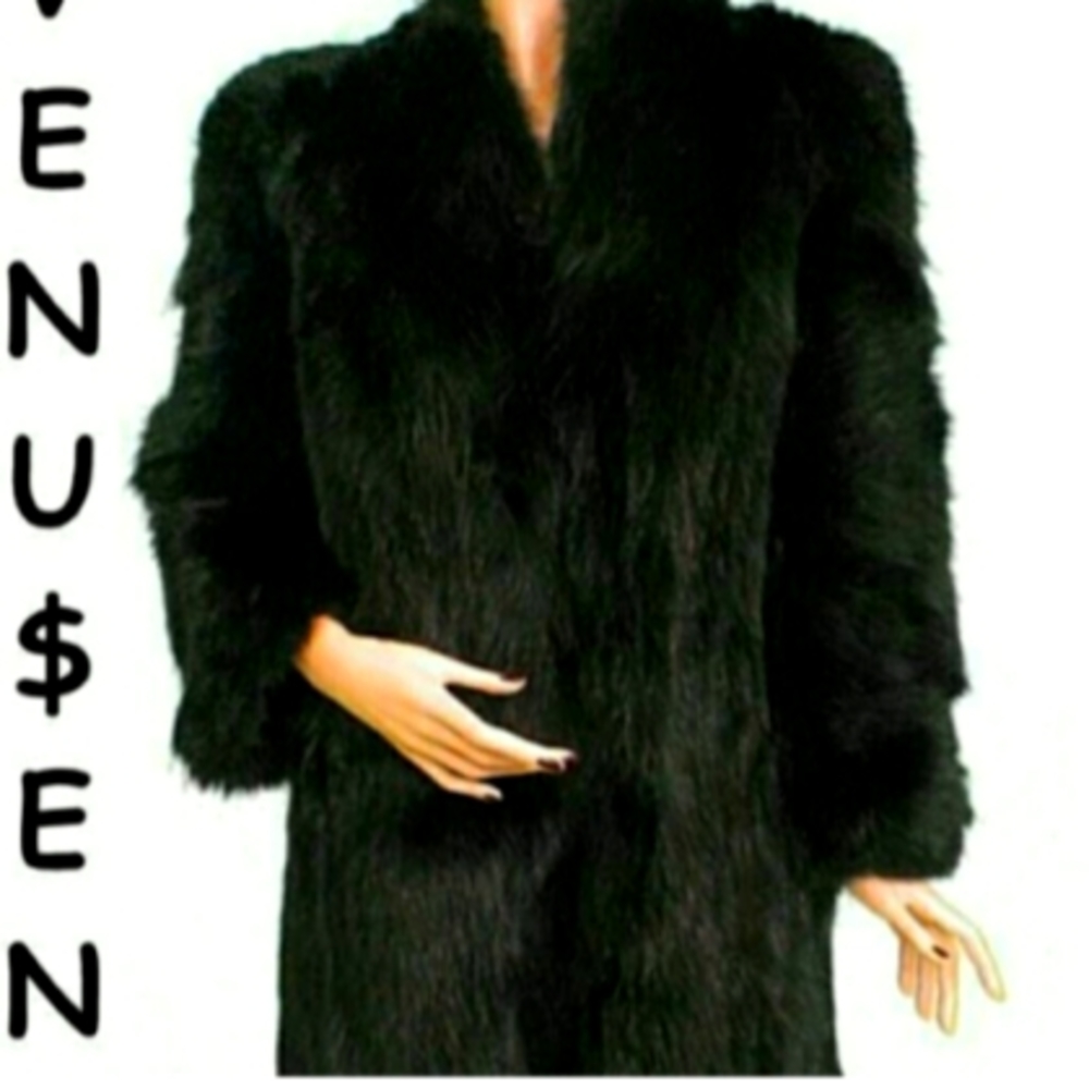 Price drop!!! velvety black fur coat!